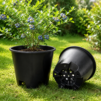 15 Large Plant Pots, 32cm Round Heavy Duty Outdoor Planter, Breathable Garden Pots with Drainage Holes for Flowers & Shrubs