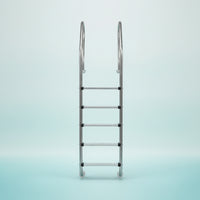 5-Step Pool Ladder Rust Resistant Stainless Steel Pool Ladder Heavy-Duty for Spa