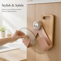Wall-Mounted Pot Lid Holder with Strong Adhesive, No-Drill Kitchen Storage Rack for Cutting Boards