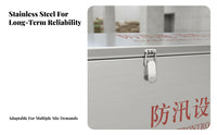 Stainless Steel Sandbag Box Heavy Duty Flood Control Sandbag Chest Weather Resistant Emergency Sand Storage Bin for Business Owners, Public Facilities