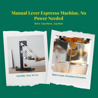 Manual Lever Espresso Machine, Portable High-Pressure Brewer