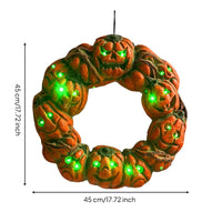 Pumpkin Wreath Dark Backing Pumpkin Wreath Textured Halloween Decoration for Wall