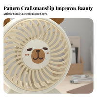 Compact and Portable Capybara Handheld Fan Built-in Battery Cute Capybara Fan 3-Speed Adjustable Lanyard Included for Students, Kids, Desktop, Travel, Office, Dorm Room