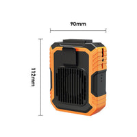 USB Rechargeable Waist Clip Fan Built-in Light Hanging Waist Fan Hands-Unrestricted Design for Outdoor Workers, Campers, Camping, Hiking