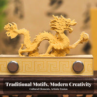 Creative Gift 3D Paper Carving Memo Pad Multi-Functional Dragon Sculpture Notepad Includes Acrylic Display Case for Children, Home Decor