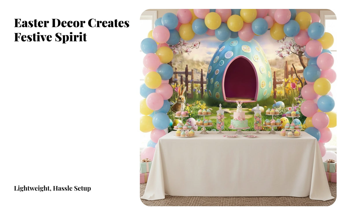 Easter Party Backdrop Festive Atmosphere Easter Search Backdrop Easy to Hang Spring Theme Party Banner for Children, Families, Home, Outdoor