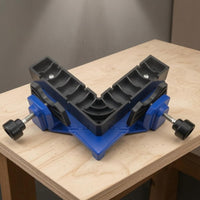 Removable Blocks Right-Angle Woodworking Clamp Screw-Tightened 90-Degree Corner Clamp Metal Threaded Screws Woodworking Corner Square Rigid Plastic for Cabinet Making, Framing, Doweling, Metal Joining