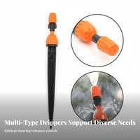 Water Saving 360 Degree Adjustable Sprinkler Head Sturdy Plastic Atomizing Irrigation Nozzle Anti-Clogging for Orchard, Farm, Potted Plants