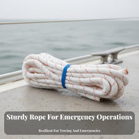 Wear-Resistant Anchor Rope High-Strength Mooring Rope Long-Lasting Braided Utility Cord Heavy Duty for Yacht Owners, Fishermen, Kayakers, Anchoring, Fishing, Dock
