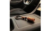 Red Enamel Engraved Charm Charm Gold-Tone Fittings Brass Charm Decorative Ornament for Car Keys, Bag, Keyring
