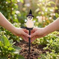Garden Light with Witch Hat Wireless Solar Stake Light Lights Textured for Lawn, Flower Beds