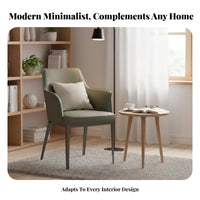 Modern Minimalist Design Upholstered Armchair Ergonomic Back Support Upholstered Contoured Chair High-Density Cushioning Lounge Seating Sturdy Frame for Interior Designers, Apartment Dwellers, Hotel, Restaurant, Waiting Area, Office
