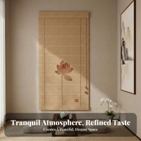 Chinese design Bamboo scroll Blind draw up Design Bamboo Slat Shade Natural Aesthetic Partition Screen Sun Protection for Restaurant Owners, Interior Designers, Living Room, Bedroom, Doorway, Balcony