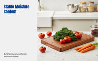 Walnut Wood Chopping Board, Double-Sided, Microbe-Resistant, Durable Kitchen Board