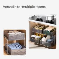 Pull-Out Under Sink Organizer, Carbon Steel Storage Rack