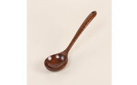 Wooden Soup Ladle Deep Bowl Soup Ladle with Long Handle Wooden Serving Spoon Natural Wood Utensil Heat-Resistant for Home Cooks