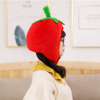 Tomato Hat Universal Fit Soft Tomato Headwear Soft and Comfortable Humorous Fruit Costume Hat for Performance