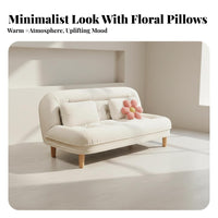 2-in-1 Design Convertible Loveseat Space Saving Foldable Loveseat Adjustable Backrest Sofa Bed Scratch Resistant for Apartment Dwellers, Pet Owners, Young Adults, Living Room, Small Areas, Bedroom, Home Office