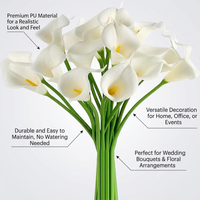 Artificial Decorator, Mini PU Flower Single Stem, Bridal Wedding Craft Projects, Party Styling, Realistic Embossed Texture