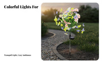Solar Flower Stake Light Solar Floral Stake Light No Wiring Required Simulation Chrysanthemum Lamp for Lawn, Patio, Balcony