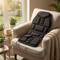 Heated Vibration Massage Seat Cushion Full Back Massage Seat Cushion with Heat Vibrating Chair for Commuters, Office Workers