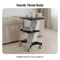 Cosmetic Tool Trolley 360-Degree Rotating Casters Wheeled Beauty Trolley Heavy Duty Spa Machine Rolling Stand for Cosmetic Specialists