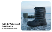 men's Thermal Fishing Boots Warm & Comfortable Waterproof Winter Boots Non-Slip Winter Shoes for Fishermen, Adults, Rainy Days, Travel, Hiking
