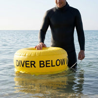 PVC Freediving Safety Buoy Glossy Freediving Buoy Rope-Edged Water Sports Gear Top Valve for Freedivers, Divers, Sea Signaling