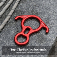Horned Descender Device Descender High-Strength Aluminum Alloy Descender Device Descender Simple Lock-Off Outdoor Equipment for Climbers, Cavers