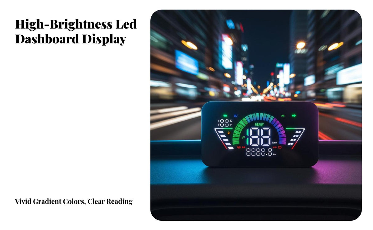 Digital Pace Display Distance Meter Multi-Electrical Potential Compatible Dashboard High Visibility Pedal-Assist Bike Digital Dashboard