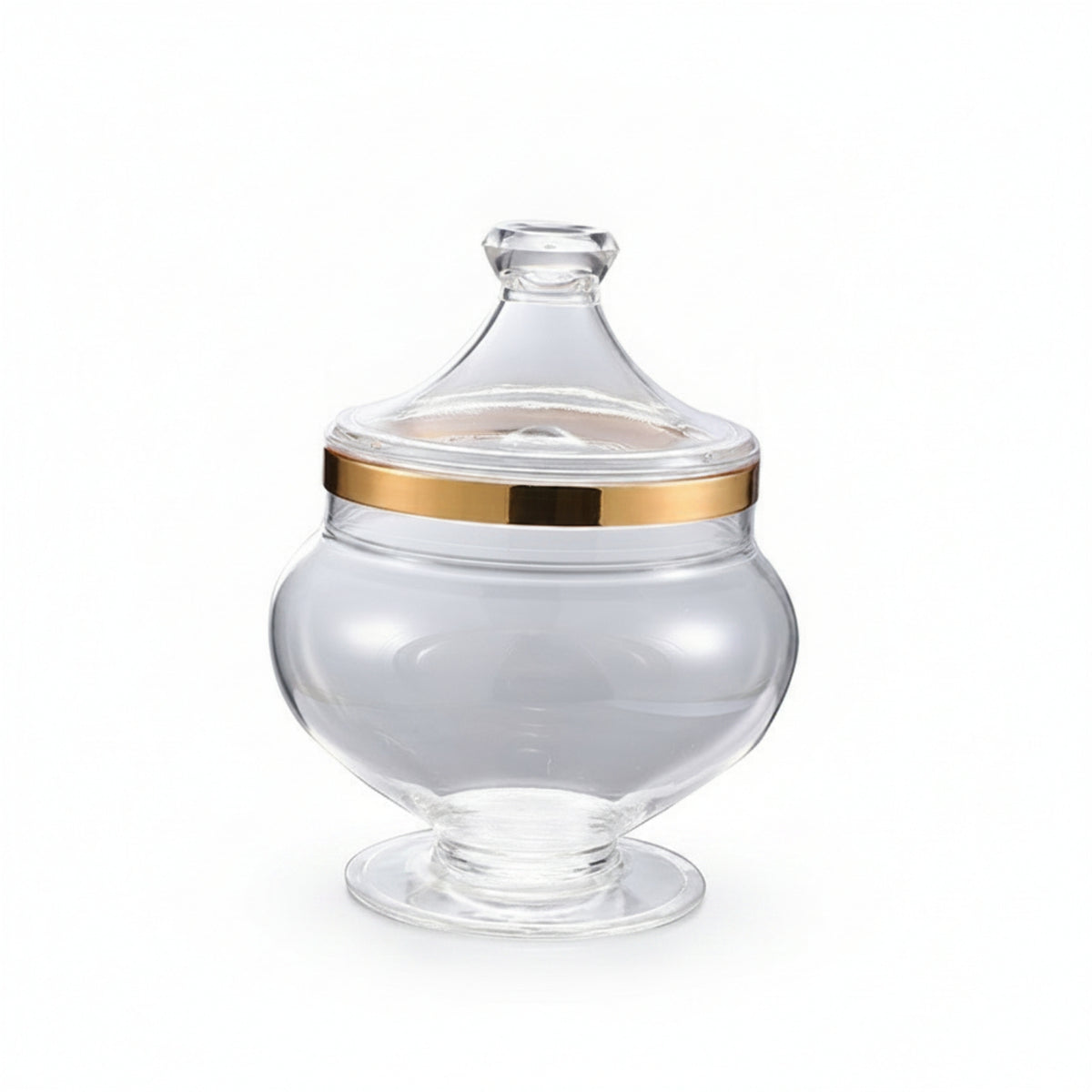 Dry Food Pedestal Storage Jar Fitted Lid for Kitchen, Pantry