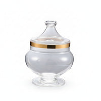 Dry Food Pedestal Storage Jar Fitted Lid for Kitchen, Pantry