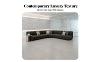 Curved Corner Sofa Light Luxury Aesthetic Oversized billowy Couch Modern design Seating Furniture for Families, Young Adults, Office, Lounge, Living Room