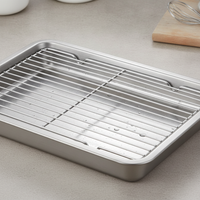 Stainless Steel Meat Drying Rack with Mesh Tray for Butcher Shops and Home Use