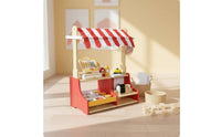 wooden burger shop Playset  Realistic Pretend Sandwich Stand Educational Pretend Play Food Accessories for Kids