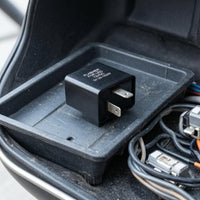 LED Flasher Relay Compact 2-Terminal Flasher Relay Vehicle Part Box-Shaped Printed Text
