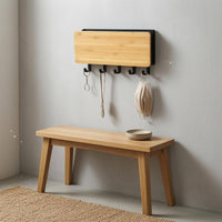 Compact Wall-Mounted Key Organizer Slim Home Storage Space Saving