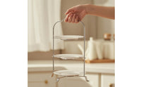 Dessert Display Stand with 3 Tiers Three-Tier silverTier Dessert Stand Freestanding for Hosts