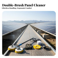 Safe on Panels Electric Solar Panel Cleaner Soft Bristles Photovoltaic Panel Washing Tool Lightweight Design Telescopic Pole Cleaning Brush Brushless Engine for Greenhouse Owners, Homeowners, Professional Cleaners, Greenhouses, Sunrooms, Outdoor, Rooftops
