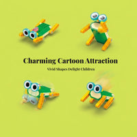 Brightly Colored Motorized Block Set Programmable STEM Robot Kit Educational Toy