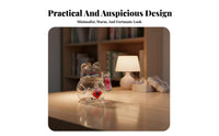 Mini Prosperity Cat Jar Clear Design Prosperity Cat Piggy Bank Decorative Accent Clear Welcoming Cat Bank for Office