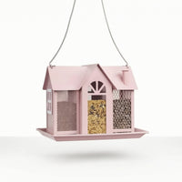 Hanging Bird Feeder Metal House Bird Feeder Mesh Decorative for Gardeners, Garden, Yard