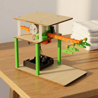 Clothes-Clothesline Rack Kit Remoteremotely-Operated Electric Clothesline Rack Model Electrically Powered STEM Project Kit for Students, Science Fair