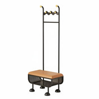 complete Design Coat Rack with Shoe Bench Multi-Functional unobstructedstanding Rack with Bench and Shoe Shelves Space-Saving Entryway Furniture Creamy aesthetic for Apartment Dwellers, Homeowners, Families, Hallway, Mudroom, Living Room, Bedroom