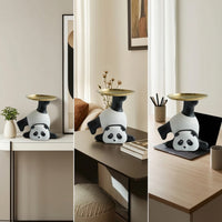 Panda Ornament with Tray Cute Panda Tray Practical for Desk