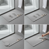 New Quick Dry Diatomaceous Earth Bath Mat Absorbent Non-Slip Bathroom Floor Mat