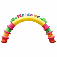 Inflatable Cartoon Arch, Rainbow Gate, Welcome Arch for Kindergarten Opening, Children's Event, Festival