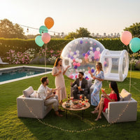 Includes Air Pump Transparent Inflatable Dome Long-Lasting PVC Material Inflatable Bubble Tent Tear-Resistant Transparent Dome House Quick 5-Minute Setup for Families, Events, Parties, Garden, Camping