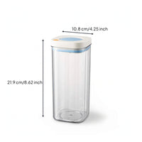 Square Food Jar with Vacuum Seal Space-Saving Vacuum Food Storage Jar Coffee Canister with Airtight Lid Leakproof