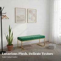 Nordic Design Long plush fabric Footstool Light Luxury aesthetic Upholstered Bench Multi-Purpose Ottoman Padded Seat for Shop Owners, Homeowners, Interior Decorators, Retail shop, Entrypath, Hallpath, Living Room